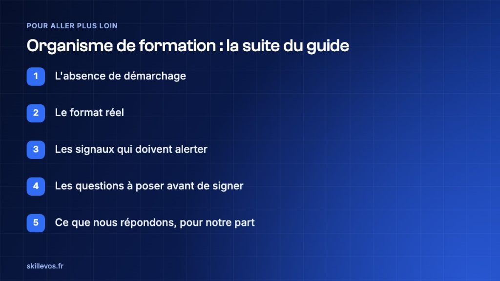 organisme de formation : suite du guide