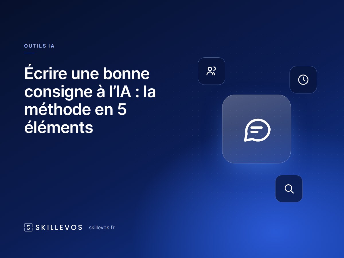 Écrire une bonne consigne à l'IA : la méthode en 5 éléments