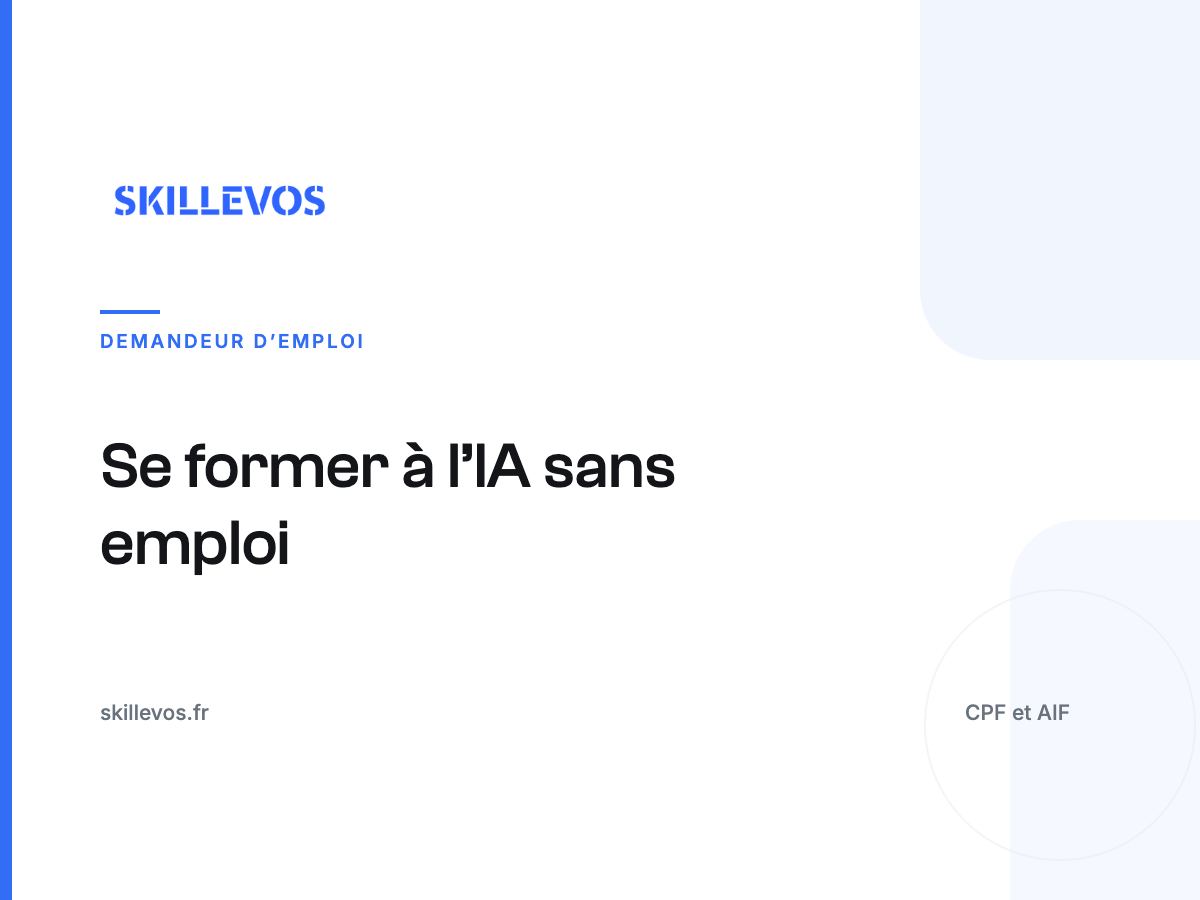 Se former à l’IA quand on est demandeur d’emploi