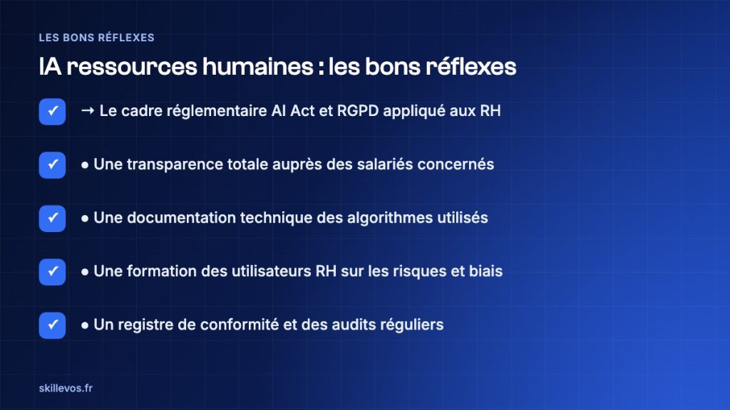 IA ressources humaines : bons réflexes