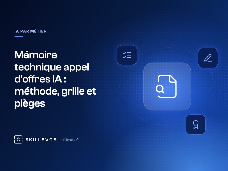 Mémoire technique appel d'offres IA : méthode, grille et pièges