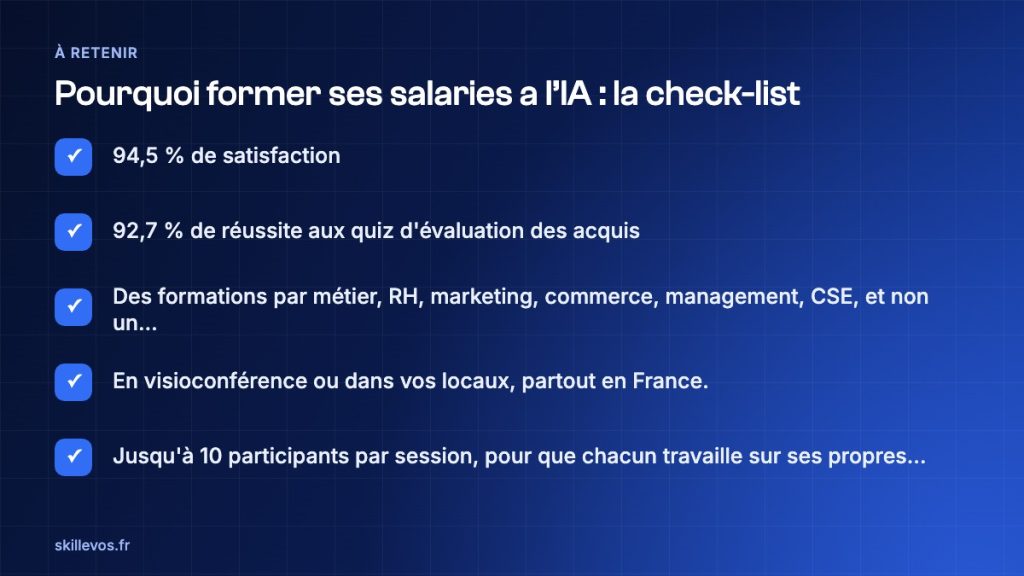 pourquoi former ses salaries a l’IA : check-list