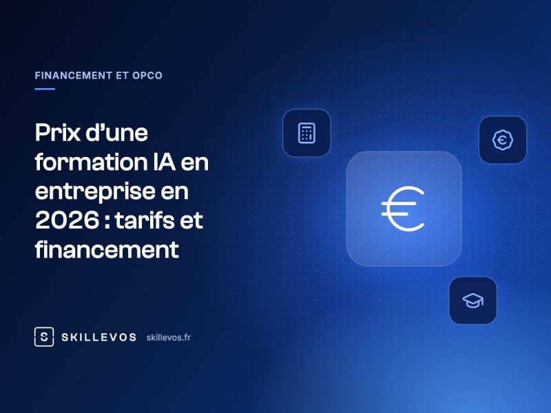 Prix d’une formation IA en entreprise en 2026 : tarifs et financement
