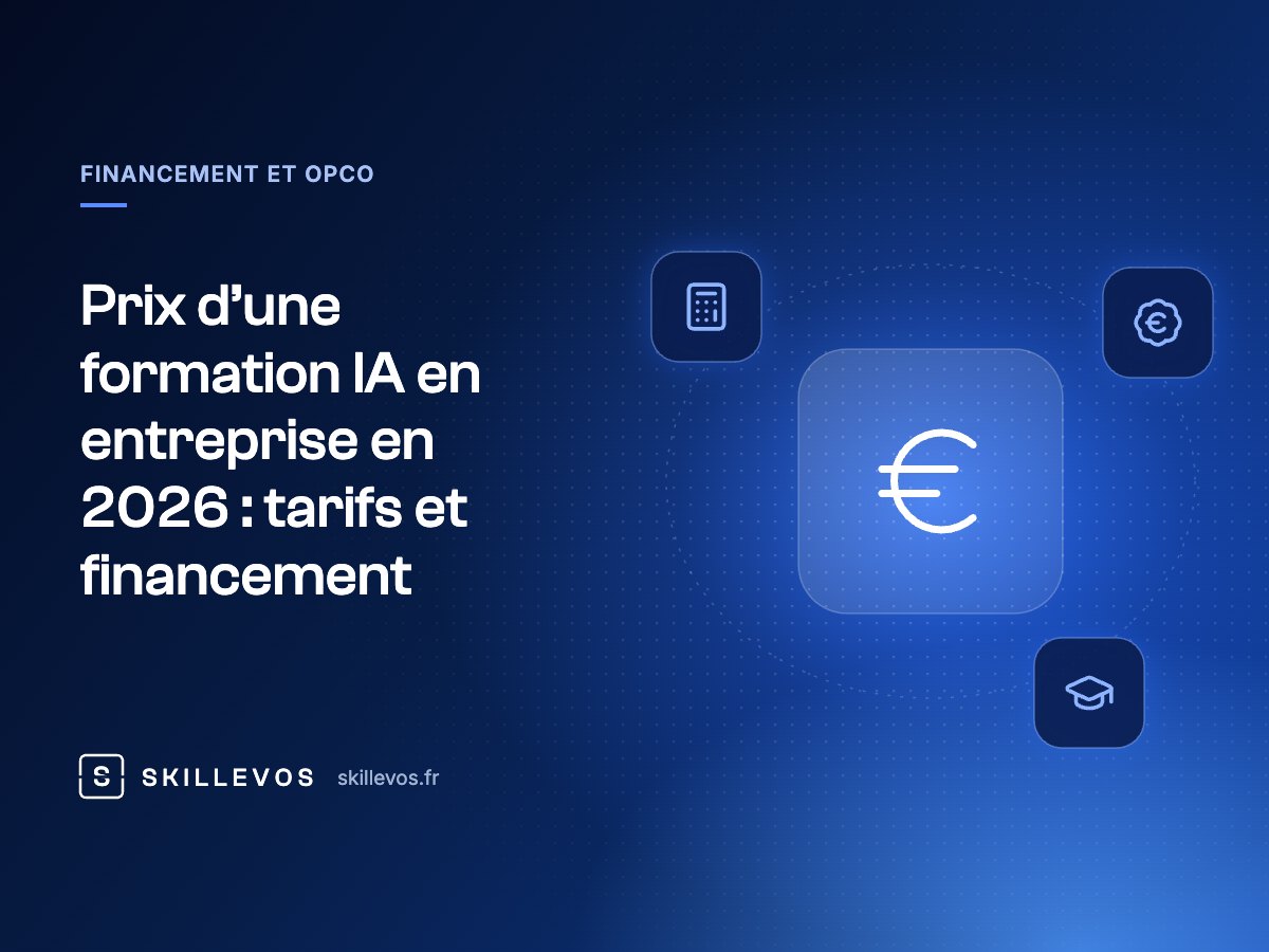 Prix d’une formation IA en entreprise en 2026 : tarifs et financement