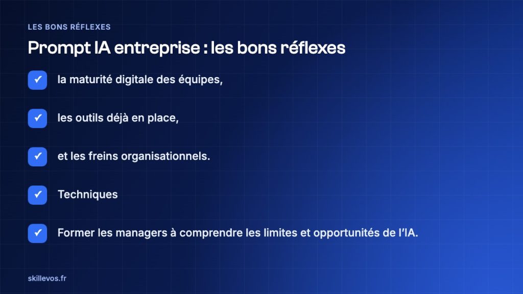 prompt IA entreprise : bons réflexes