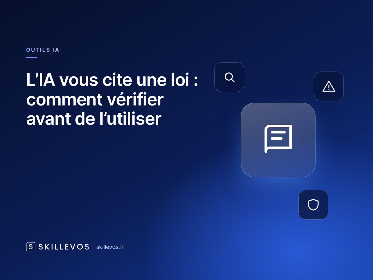 L'IA vous cite une loi : comment vérifier avant de l'utiliser